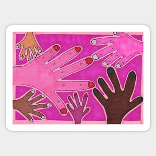 All Hands Together Forever Sticker